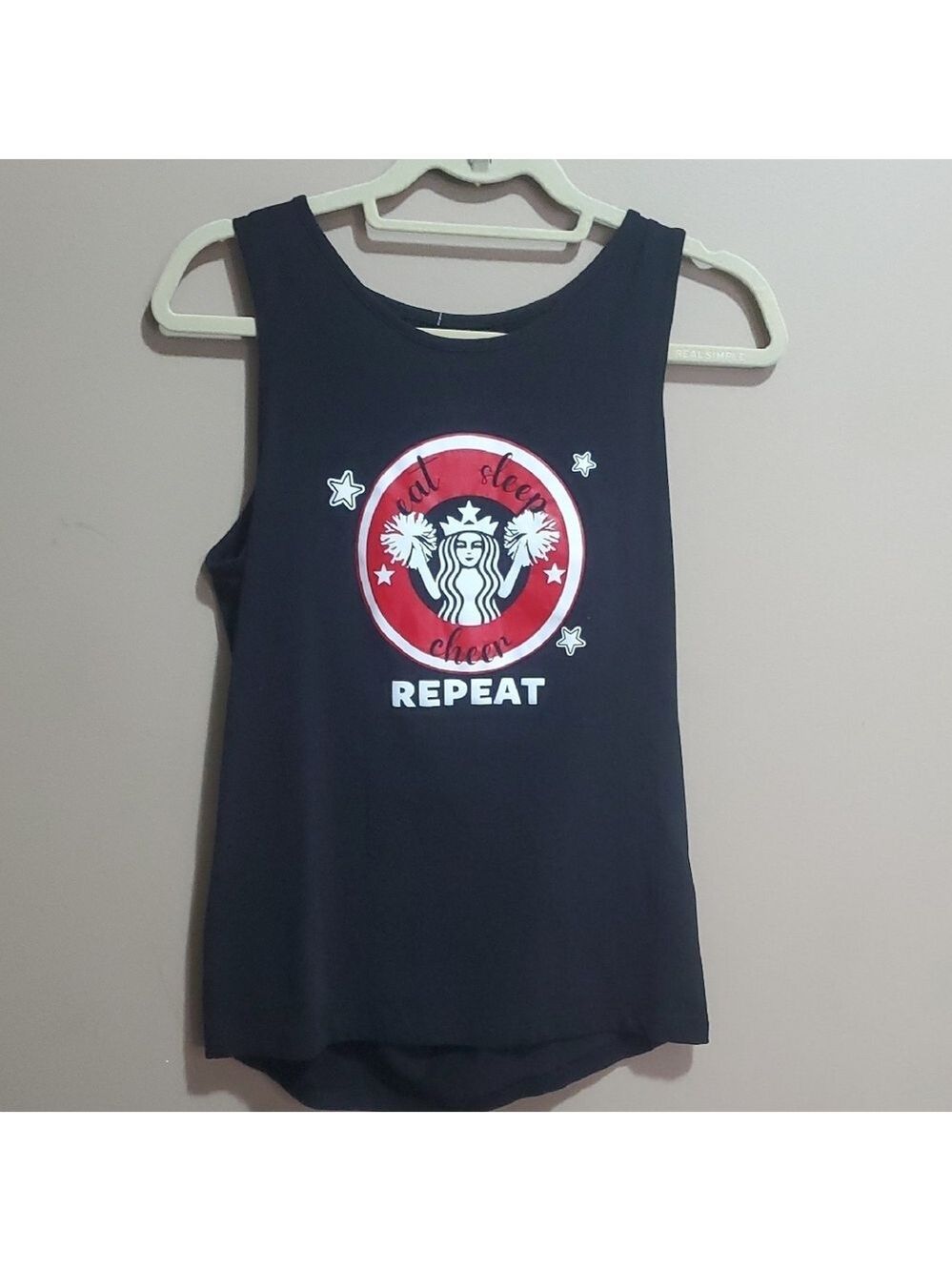 H&M Black Graphic Tank Top Size Small